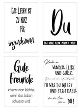 Laden Sie das Bild in den Galerie-Viewer, Edition Seidel Set Postkarten Leben & Momente mit mit Sprüchen. Karten mit Spruch. Geburtstagskarten Postkarte. Geschenk Dekoidee. Liebe Freundschaft Leben Motivation Bild Bilder lustig