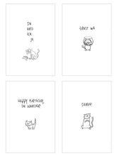 Laden Sie das Bild in den Galerie-Viewer, Edition Seidel Set 20 Postkarten lustige Katzen mit Sprüchen. Karten mit Spruch. Liebe Freundschaft Leben Motivation Geburtstagskarten lustig Postkarte Karte (SW05) (23001)