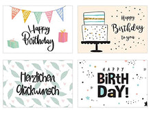Laden Sie das Bild in den Galerie-Viewer, Edition Seidel Set 36 Geburtstagskarten Postkarten Glückwunschkarte Grusskarte Geburtstag Geburtstagskarte Mann Frau Karten Happy Birthday Billet (SW02)
