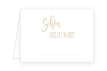 Laden Sie das Bild in den Galerie-Viewer, Edition Seidel Set 50 Premium Tischkarten Platzkarten Namenskarten Kommunion Konfirmation Firmung Hochzeit Geburtstag Taufe Feier Familienfeier Goldhochzeit Diamanthochzeit - Schön, dass du da bist (21678)