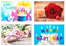 Laden Sie das Bild in den Galerie-Viewer, Edition Seidel Set 20 exklusive Premium Geburtstagskarten mit Umschlag. Glückwunschkarte Grusskarte zum Geburtstag. Geburtstagskarte Mann Frau Karten Billet Happy Birthday Sprüche (20814)