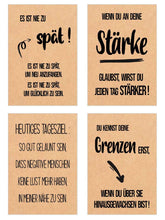 Laden Sie das Bild in den Galerie-Viewer, Edition Seidel Set 18 Postkarten Leben & Momente mit schönen Sprüchen gedruckt auf hochwertigem Kraftpapier (20836)