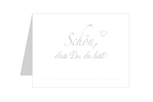 Laden Sie das Bild in den Galerie-Viewer, Edition Seidel Set 50 Premium Tischkarten Platzkarten Namenskarten Kommunion Konfirmation Firmung Hochzeit Geburtstag Taufe Feier Familienfeier Goldhochzeit Diamanthochzeit Herz - Schön, dass du da bist