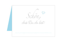 Laden Sie das Bild in den Galerie-Viewer, Edition Seidel Set 50 Premium Tischkarten Platzkarten Namenskarten Kommunion Konfirmation Firmung Hochzeit Geburtstag Taufe Feier Familienfeier Goldhochzeit Diamanthochzeit Herz - Schön, dass du da bist (20260)