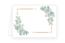 Laden Sie das Bild in den Galerie-Viewer, Edition Seidel Set 50 Premium Tischkarten Platzkarten Namenskarten Kommunion Konfirmation Firmung Hochzeit Geburtstag Taufe Feier Familienfeier Goldhochzeit Diamanthochzeit grüne Blätter Eukalyptus (22290)