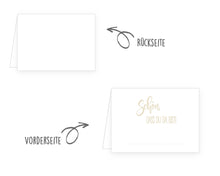Laden Sie das Bild in den Galerie-Viewer, Edition Seidel Set 50 Premium Tischkarten Platzkarten Namenskarten Kommunion Konfirmation Firmung Hochzeit Geburtstag Taufe Feier Familienfeier Goldhochzeit Diamanthochzeit - Schön, dass du da bist (21678)