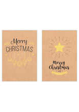 Laden Sie das Bild in den Galerie-Viewer, Edition Seidel Set 6 Premium Weihnachtskarten aus Kraftpapier mit Briefumschlag - Karten Weihnachten Postkarten (21788)