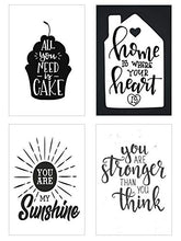 Laden Sie das Bild in den Galerie-Viewer, Edition Seidel Set 30 Postkarten Leben & Momente mit Sprüchen. Karten mit Spruch Postcrossing Geburtstagskarten. Geschenkidee Dekoidee. Liebe Freundschaft Leben Motivation schwarz weiß englisch (20829)