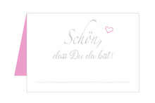 Laden Sie das Bild in den Galerie-Viewer, Edition Seidel Set 50 Premium Tischkarten Platzkarten Namenskarten Kommunion Konfirmation Firmung Hochzeit Geburtstag Taufe Feier Familienfeier Goldhochzeit Diamanthochzeit Herz - Schön, dass du da bist (20260)