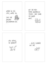 Laden Sie das Bild in den Galerie-Viewer, Edition Seidel Set 20 Postkarten lustige Katzen mit Sprüchen. Karten mit Spruch. Liebe Freundschaft Leben Motivation Geburtstagskarten lustig Postkarte Karte (SW05) (23001)