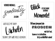 Laden Sie das Bild in den Galerie-Viewer, Edition Seidel Set 25 Postkarten Leben & Momente mit Sprüchen. Karten mit Spruch. Geburtstagskarten Postkarte. Geschenk Dekoidee. Liebe Freundschaft Leben Motivation lustig (20553)