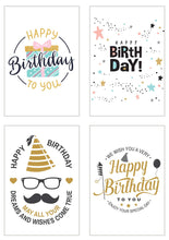 Laden Sie das Bild in den Galerie-Viewer, Edition Seidel Set 20 exklusive Premium Geburtstagskarten mit Briefumschlag. Glückwunschkarte Grusskarte Geburtstag Geburtstagskarte Mann Frau Karten Happy Birthday (20808)