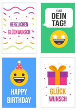 Laden Sie das Bild in den Galerie-Viewer, Edition Seidel Set 20 exklusive Premium Geburtstagskarten mit Briefumschlag. Glückwunschkarte Grusskarte Geburtstag Geburtstagskarte Mann Frau Karten Happy Birthday (20810)