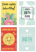 Laden Sie das Bild in den Galerie-Viewer, Edition Seidel Set 20 exklusive Premium Geburtstagskarten mit Briefumschlag. Glückwunschkarte Grusskarte Geburtstag Geburtstagskarte Mann Frau Karten Happy Birthday Billet Sprüche (20846)