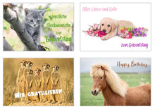Laden Sie das Bild in den Galerie-Viewer, Edition Seidel Set exklusive Premium Geburtstagskarten mit Umschlag. Glückwunschkarte Grusskarte zum Geburtstag. Geburtstagskarte Blumen Frau Karten Billet Happy Birthday (SW02) (Set 2) (21243)