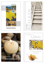 Laden Sie das Bild in den Galerie-Viewer, Edition Seidel Set 12 einfühlsame Trauerkarten / Beileidskarten mit Umschlag. Trauerkarte Beileidskarte mit Spruch schreiben (Doppelkarten/Klappkarten mit Briefumschlag (20822)