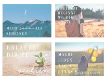 Laden Sie das Bild in den Galerie-Viewer, Edition Seidel Set 25 Postkarten Leben & Momente mit Sprüchen. Karten mit Spruch Geburtstagskarten Postkarte Karte. Geschenk Dekoidee. Liebe Freundschaft Leben Motivation lustig (SW03) (23008)