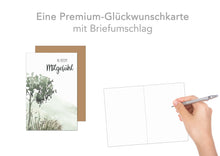 Laden Sie das Bild in den Galerie-Viewer, Edition Seidel Premium Trauerkarte mit Umschlag aus Kraftpapier. Beileidskarte Trauer Karte in tiefem Mitgefühl Baum Aquarell stille Anteilnahme Teilnahme Mitgefühl (T1062 SW022)