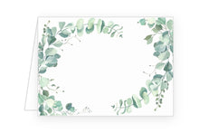 Laden Sie das Bild in den Galerie-Viewer, Edition Seidel Set 50 Premium Tischkarten Platzkarten Namenskarten Kommunion Konfirmation Firmung Hochzeit Geburtstag Taufe Feier Familienfeier Goldhochzeit Diamanthochzeit grüne Blätter Eukalyptus (22285)