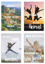 Laden Sie das Bild in den Galerie-Viewer, Edition Seidel Set 25 Postkarten Leben & Momente mit mit Sprüchen. Karten mit Spruch. Geburtstagskarten Postcrossing. Geschenk Dekoidee. Liebe Freundschaft Leben Motivation Glück Erfolg