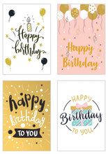 Laden Sie das Bild in den Galerie-Viewer, Edition Seidel Set 12 Premium Geburtstagskarten mit Goldprägung und Umschlag. Glückwunschkarte Grusskarte Geburtstag Geburtstagskarte Mann Frau Karten Happy Birthday Billet (22363)
