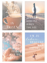 Laden Sie das Bild in den Galerie-Viewer, Edition Seidel Set 25 Postkarten Leben & Momente mit Sprüchen. Karten mit Spruch Geburtstagskarten Postkarte Karte. Geschenk Dekoidee. Liebe Freundschaft Leben Motivation lustig (SW03) (23008)