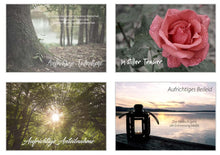 Laden Sie das Bild in den Galerie-Viewer, Edition Seidel Set 20 einfühlsame Trauerkarten / Beileidskarten mit Umschlag. Trauerkarte Beileidskarte mit Spruch schreiben (Doppelkarten/Klappkarten mit Briefumschlag) (SW02) (21250)