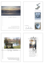Laden Sie das Bild in den Galerie-Viewer, Edition Seidel Set 12 einfühlsame Premium-Trauerkarten / Beileidskarten mit Umschlag. Trauerkarte Beileidskarte mit Spruch (Doppelkarten/Klappkarten mit Briefumschlag) (20817)