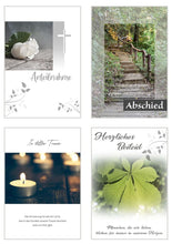 Laden Sie das Bild in den Galerie-Viewer, Edition Seidel Set 20 Premium Trauerkarten / Beileidskarten mit Umschlag. Trauerkarte Beileidskarte mit Spruch schreiben (Doppelkarten/Klappkarten mit Briefumschlag) (21253) (SW02)