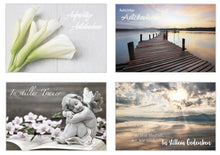 Laden Sie das Bild in den Galerie-Viewer, Edition Seidel Set 20 Premium Trauerkarten / Beileidskarten mit Umschlag. Trauerkarte Beileidskarte mit Spruch schreiben (Doppelkarten/Klappkarten mit Briefumschlag (SW02) (21251)