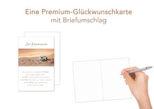 Laden Sie das Bild in den Galerie-Viewer, Edition Seidel Premium Glückwunschkarte zur Kommunion mit Umschlag. Kommunionskarte mit Spruch Karte Grusskarte Stein Fisch Junge Mädchen (KO268 SW022)