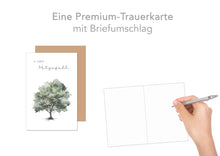 Laden Sie das Bild in den Galerie-Viewer, Edition Seidel Premium Trauerkarte mit Umschlag. Beileidskarte Trauer Karte In tiefem Mitgefühl Anteilnahme Baum (T1137 SW024)