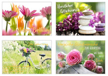 Laden Sie das Bild in den Galerie-Viewer, Edition Seidel Set 20 exklusive Premium Geburtstagskarten mit Umschlag. Glückwunschkarte Grusskarte zum Geburtstag. Geburtstagskarte Mann Frau Karten Billet Happy Birthday (SW02)