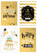Laden Sie das Bild in den Galerie-Viewer, Edition Seidel Set 6 Premium Geburtstagskarten mit Goldprägung und Umschlag. Happy Birthday Karte Glückwunschkarte zum Geburtstag Mann Frau Gold (21657)