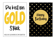 Laden Sie das Bild in den Galerie-Viewer, Edition Seidel Set 6 exklusive Geburtstagskarten mit Umschlag. Glückwunschkarte Grusskarte zum Geburtstag. Geburtstagskarte Karte Mann Frau (Doppelkarten/Klappkarten mit Briefumschlag)