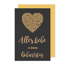 Laden Sie das Bild in den Galerie-Viewer, Edition Seidel Premium Geburtstagskarte mit Goldprägung und Umschlag. Glückwunschkarte Grusskarte Billet Karte Geburtstag Happy Birthday Mann Frau Sprüche Gold (G2332 SW022)