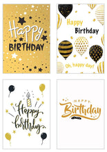Laden Sie das Bild in den Galerie-Viewer, Edition Seidel Set 12 exklusive Premium Geburtstagskarten mit feiner Goldprägung und Umschlag. Glückwunschkarte Grusskarte Geburtstag Geburtstagskarte Mann Frau Karten Happy Birthday (20820)