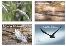Laden Sie das Bild in den Galerie-Viewer, Edition Seidel Set 20 einfühlsame Trauerkarten / Beileidskarten mit Umschlag. Trauerkarte Beileidskarte mit Spruch schreiben (Doppelkarten/Klappkarten mit Briefumschlag) (SW02) (21250)