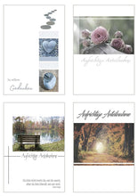 Laden Sie das Bild in den Galerie-Viewer, Edition Seidel Set 20 Premium Trauerkarten / Beileidskarten mit Umschlag. Trauerkarte Beileidskarte mit Spruch schreiben (Doppelkarten/Klappkarten mit Briefumschlag) (21253) (SW02)