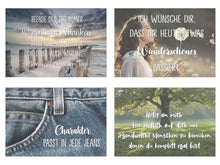 Laden Sie das Bild in den Galerie-Viewer, Edition Seidel Set 25 Postkarten Leben & Momente mit Sprüchen. Karten mit Spruch Geburtstagskarten Postkarte Karte. Geschenk Dekoidee. Liebe Freundschaft Leben Motivation lustig (SW03) (21500)