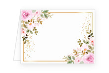 Laden Sie das Bild in den Galerie-Viewer, Edition Seidel Set 50 Premium Tischkarten Platzkarten Namenskarten Kommunion Konfirmation Firmung Hochzeit Geburtstag Taufe Feier Familienfeier Goldhochzeit Diamanthochzeit grüne Blätter Eukalyptus rosa Blumen (22286)