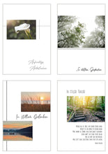 Laden Sie das Bild in den Galerie-Viewer, Edition Seidel Set 20 Premium Trauerkarten / Beileidskarten mit Umschlag. Trauerkarte Beileidskarte mit Spruch schreiben (Doppelkarten/Klappkarten mit Briefumschlag) (21253) (SW02)