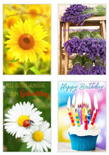 Laden Sie das Bild in den Galerie-Viewer, Edition Seidel Set 20 Geburtstagskarten Glückwunschkarten zum Geburtstag mit Umschlag. Grusskarte Geburtstagskarte Happy Birthday Mann Frau Karten Spruch Sprüche (SW02)