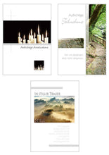 Laden Sie das Bild in den Galerie-Viewer, Edition Seidel Set 9 einfühlsame Trauerkarten / Beileidskarten mit Umschlag. Trauerkarte Beileidskarte mit Spruch schreiben (Doppelkarten/Klappkarten mit Briefumschlag) (20825)