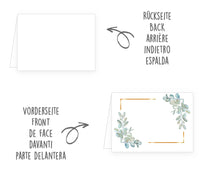 Laden Sie das Bild in den Galerie-Viewer, Edition Seidel Set 50 Premium Tischkarten Platzkarten Namenskarten Kommunion Konfirmation Firmung Hochzeit Geburtstag Taufe Feier Familienfeier Goldhochzeit Diamanthochzeit grüne Blätter Eukalyptus (22290)