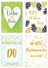 Laden Sie das Bild in den Galerie-Viewer, Edition Seidel Set Premium Postkarten mit Gold- oder Siberprägung Karten mit Sprüchen Spruch Geschenkidee Dekoidee Liebe Freundschaft Leben Motivation lustig Geburtstagskarten Bilder Bild (20233)
