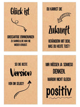 Laden Sie das Bild in den Galerie-Viewer, Edition Seidel Set 18 Postkarten Leben & Momente mit schönen Sprüchen gedruckt auf hochwertigem Kraftpapier (20836)