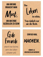 Laden Sie das Bild in den Galerie-Viewer, Edition Seidel Set 18 Postkarten Leben & Momente mit schönen Sprüchen gedruckt auf hochwertigem Kraftpapier (20837)
