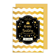 Laden Sie das Bild in den Galerie-Viewer, Edition Seidel Premium Geburtstagskarte mit Goldprägung und Umschlag. Glückwunschkarte Grusskarte Billet Geburtstag Happy Birthday Mann Frau einzelne eine Sprüche Karte Gold (G2323 SW022)