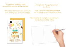Laden Sie das Bild in den Galerie-Viewer, Edition Seidel Premium Geburtstagskarte mit Goldprägung und Umschlag. Glückwunschkarte Grusskarte Billet Geburtstag Happy Birthday Mann Frau einzelne eine Sprüche Karte Gold (G2650 SW022)